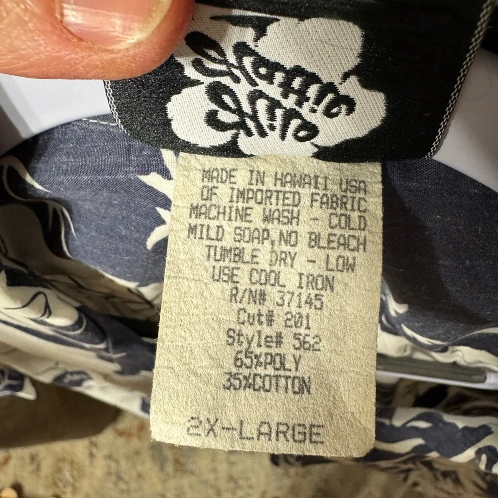 True Vintage HILO HATTIE Black Label Tropical Hawaiin Aloha Shirt Size 2XL - Picture 6 of 6